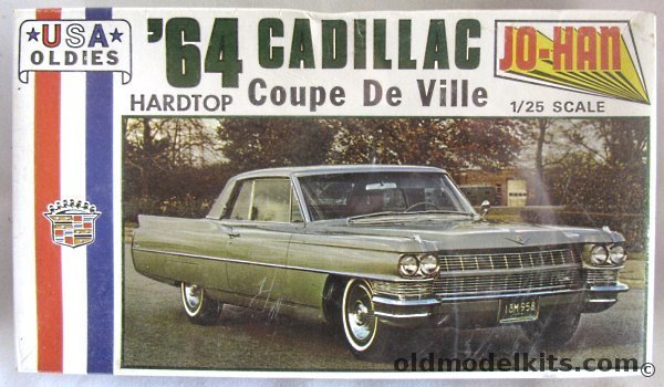 Jo-Han 1/25 1964 Cadillac Coupe De Ville Two Door Hardtop, C-3764 plastic model kit